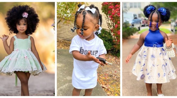 Cute Natural African Hairstyles For 1-Year-Old Baby Girls