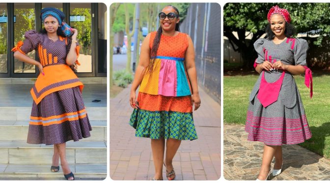 Elegant Shweshwe Makoti Dresses For Africans 2024